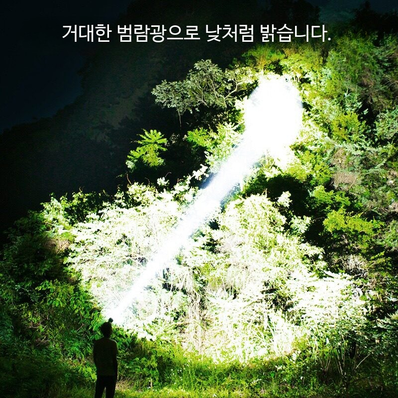 LED헤드랜턴 초경량 충전식 강력한 빛 낚시 캠핑 등산용 방수 야외활동 최적화 헤드램프 배터리 내장형 휴대용 전등 안전모 사용 가능 트레일러닝 해루질 전문 조명 - 상세 이미지 3