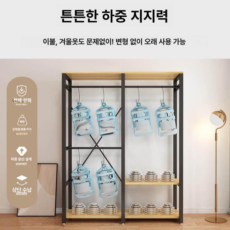 시스템행거 철제 수납함 슬라이딩 프레임 정리 풀커튼 행잉오거나이저 프론트커튼사이드커버 - 상세 이미지 4