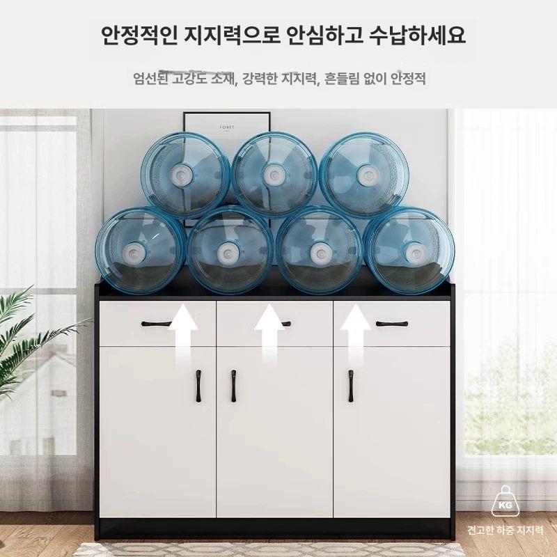주방 수납장 찬장 고급형 모 벽걸이 디자인 선반 그릇 카페 원목 캐비닛 카페장 창홍 - 상세 이미지 4