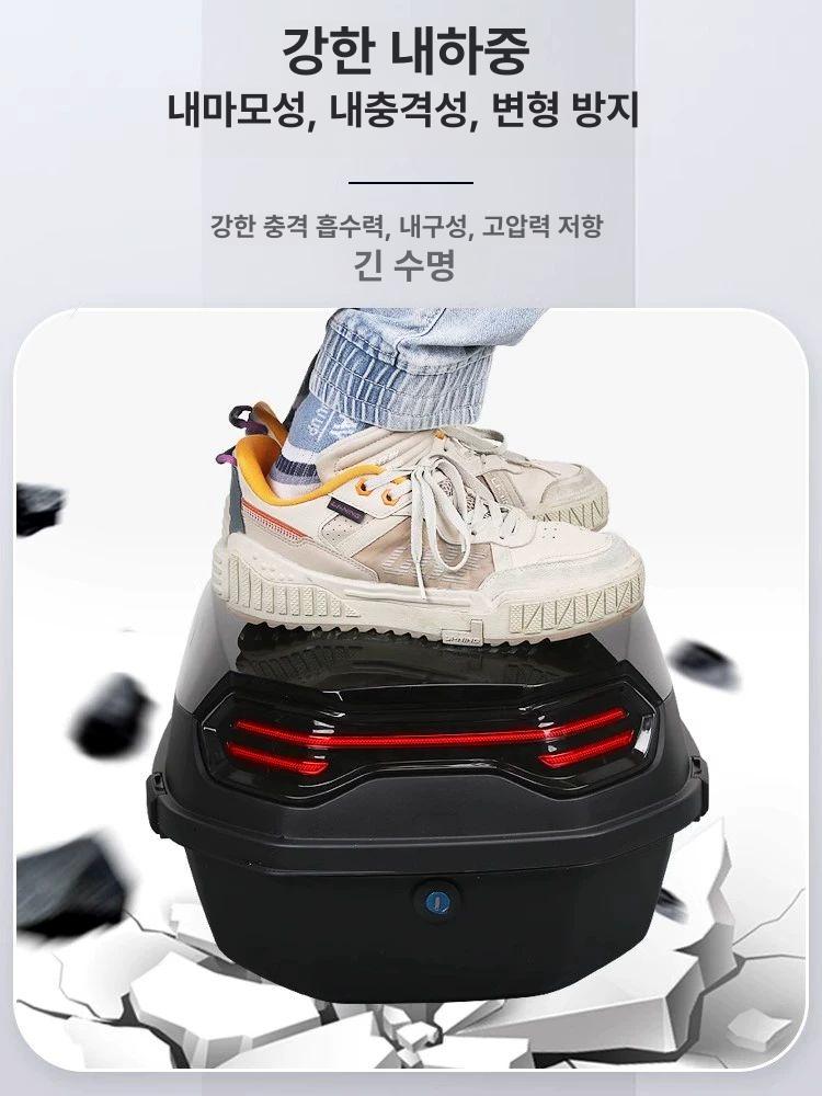 바이크 탑박스 방수 리어백 브라켓 백 알루미늄 경량 레트로 케이스 오토바이사이드백 클래식 - 상세 이미지 3