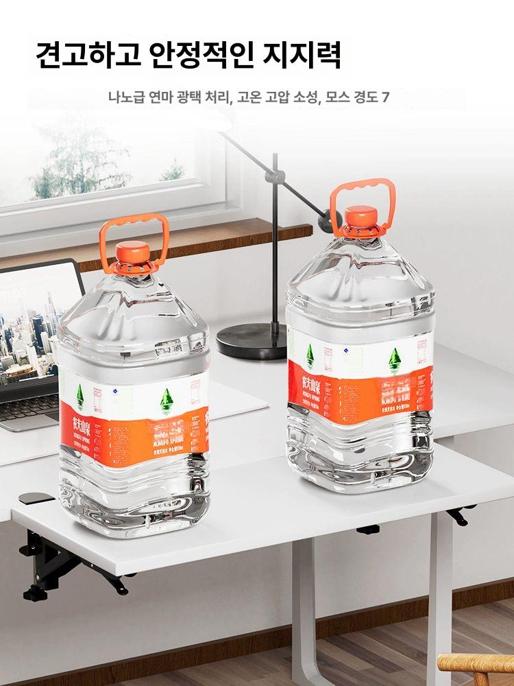 책상 연장 거치대 무타공 확장 테이블 접이식 데스크 받침 수납 서랍장 선반 슬라이드 - 상세 이미지 4