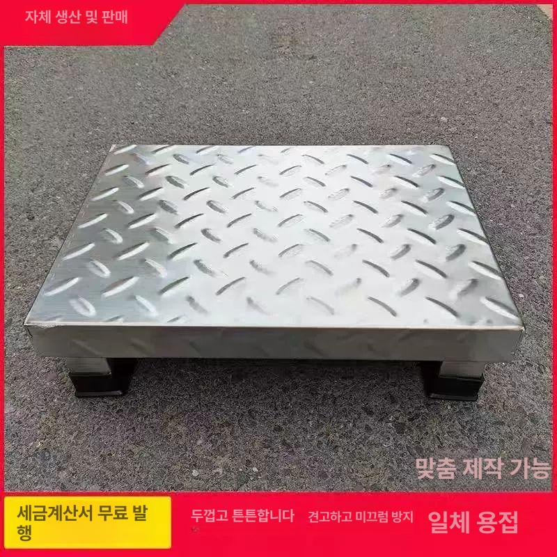 계단 간이 1단 스테인레스 디딤대 미끄럼방지판 철제 철 스텐발판 작업 스틸 창고 미니 - 상세 이미지 3