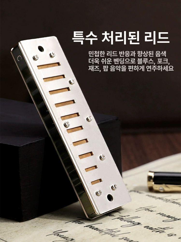 미니 하모니카 악기 초보자용 톤 미니하모니카 메탈 케이스 호너 디아토닉 학생용 오브 전문 - 상세 이미지 4