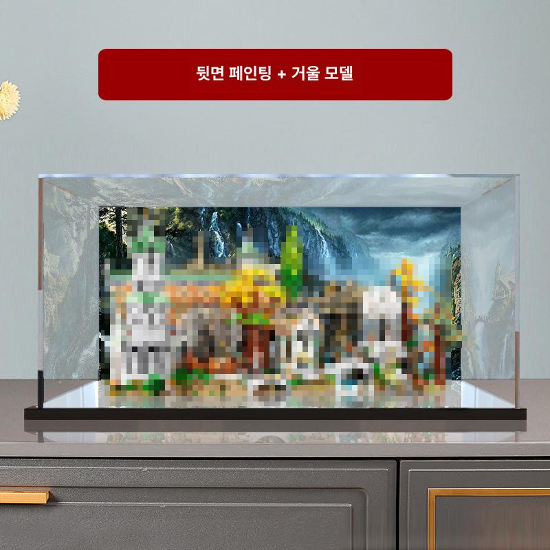 투명 판타지 도시 로스트 된 파충류 전시용 키트 기둥 사원 아틀란티스 무드등 인테리어 돌 - 상세 이미지 5