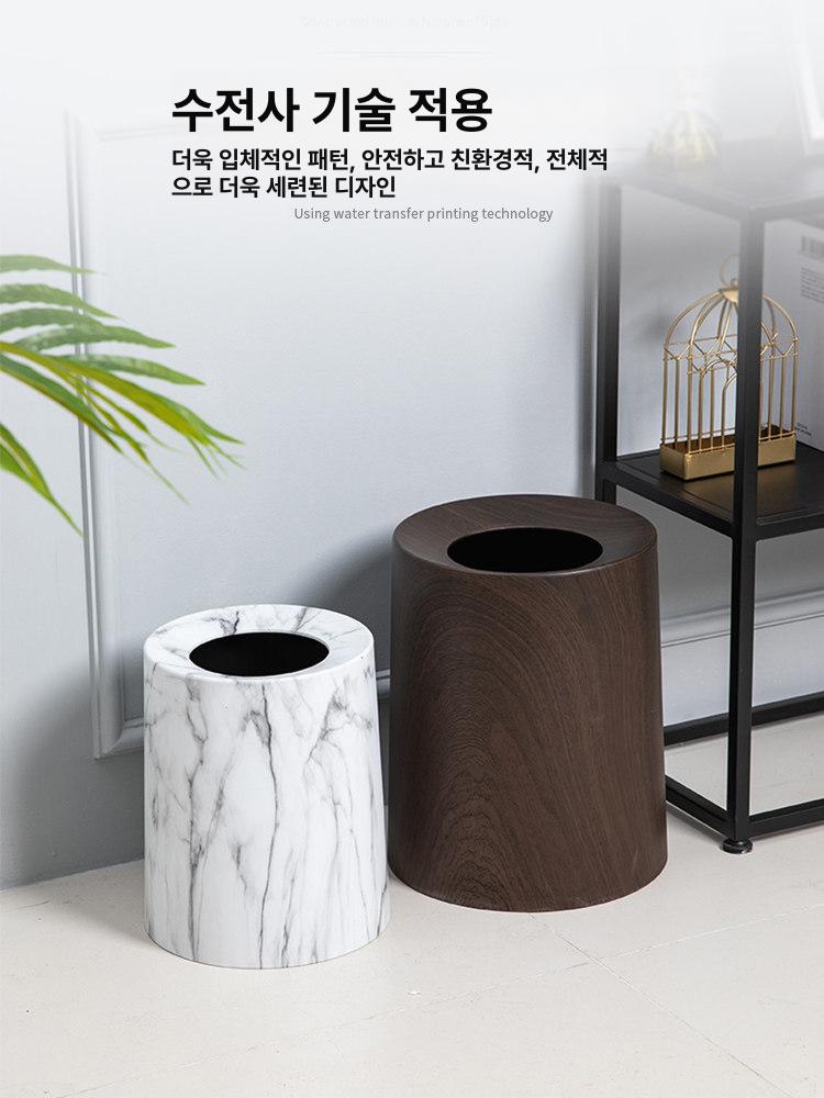 원형 휴지통 빈티지 대형 야외 철제 소화전 드럼통 대용량 철쓰레기통 사무실 업소용 라운드 - 상세 이미지 5