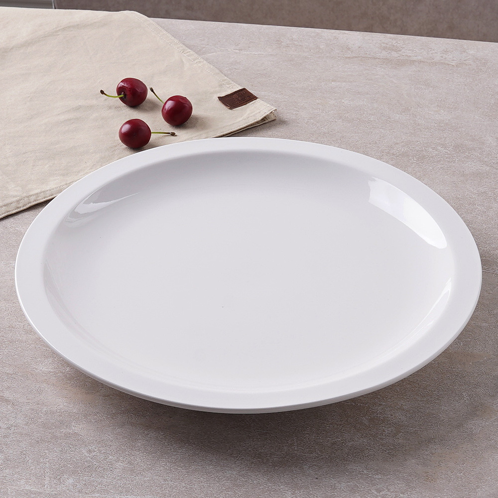 도리스 접시 타원 오벌 파스타 스테이크 카페 디저트 플레이트 30.7cm, 원형 - 상세 이미지 5