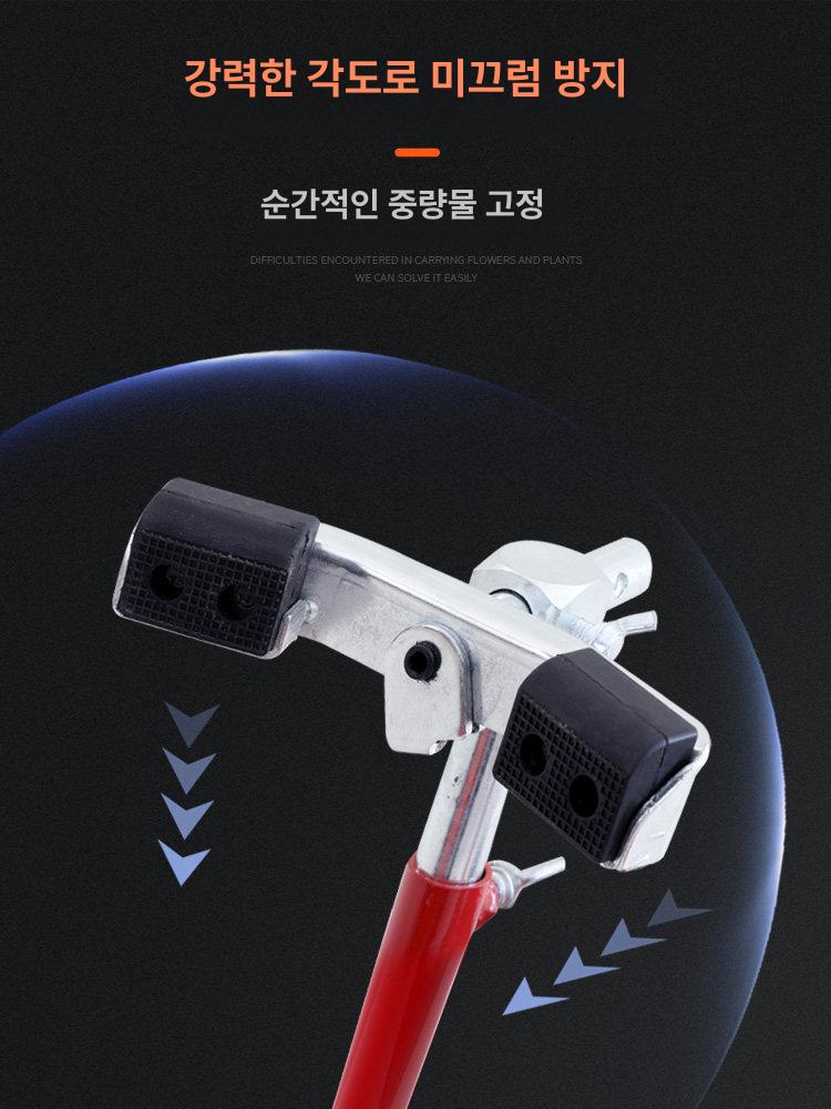 화분 손수레 트롤리 대형 대형화분 구르마 운반카트 대차 끌차 운반 원예 옮기기 정원 화원 - 상세 이미지 3