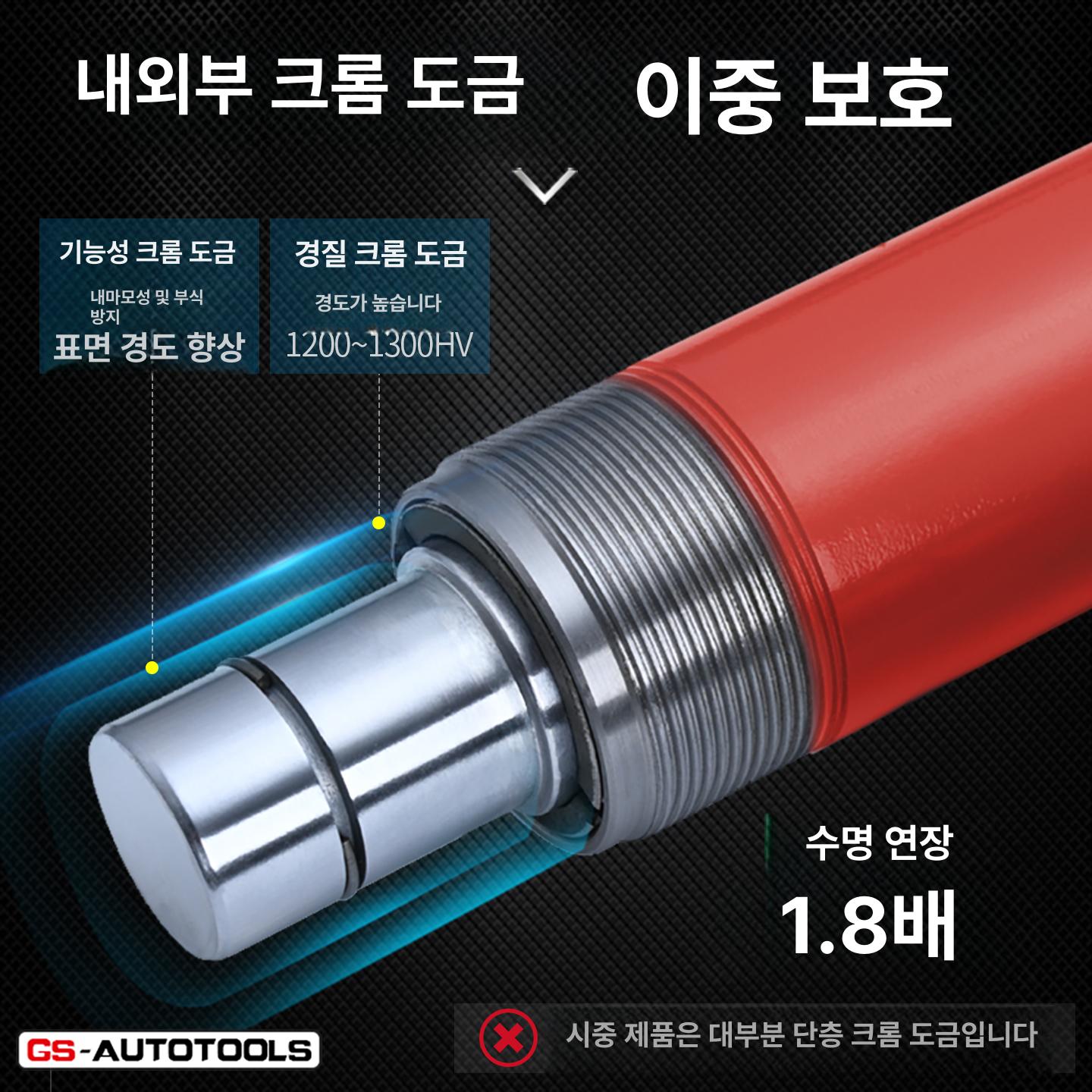 유압 자키 20톤 실린더 장비 잭 초박형 차량용 정비 유압램 공압 리프트 유압자키 관통램 - 상세 이미지 3