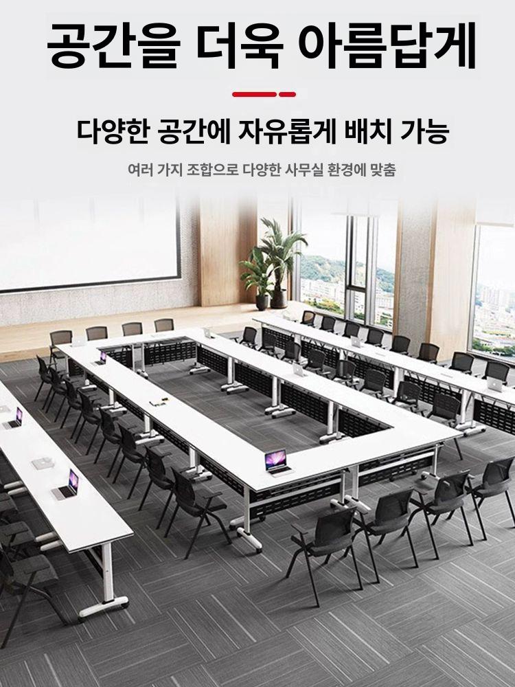 폴딩데스크 접이식 테이블 강의실 사무용 회의 사무실 원룸 밥상 탁자 각도 폴딩 미니 - 상세 이미지 2