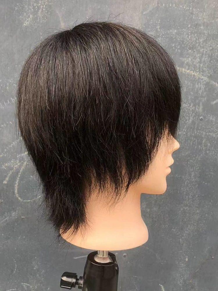 남자 헤어컷 펌 장발 통 컷 가발 정수리 커트 파마 미용 단발컷 댄디컷 레이어드 미용실 - 상세 이미지 2