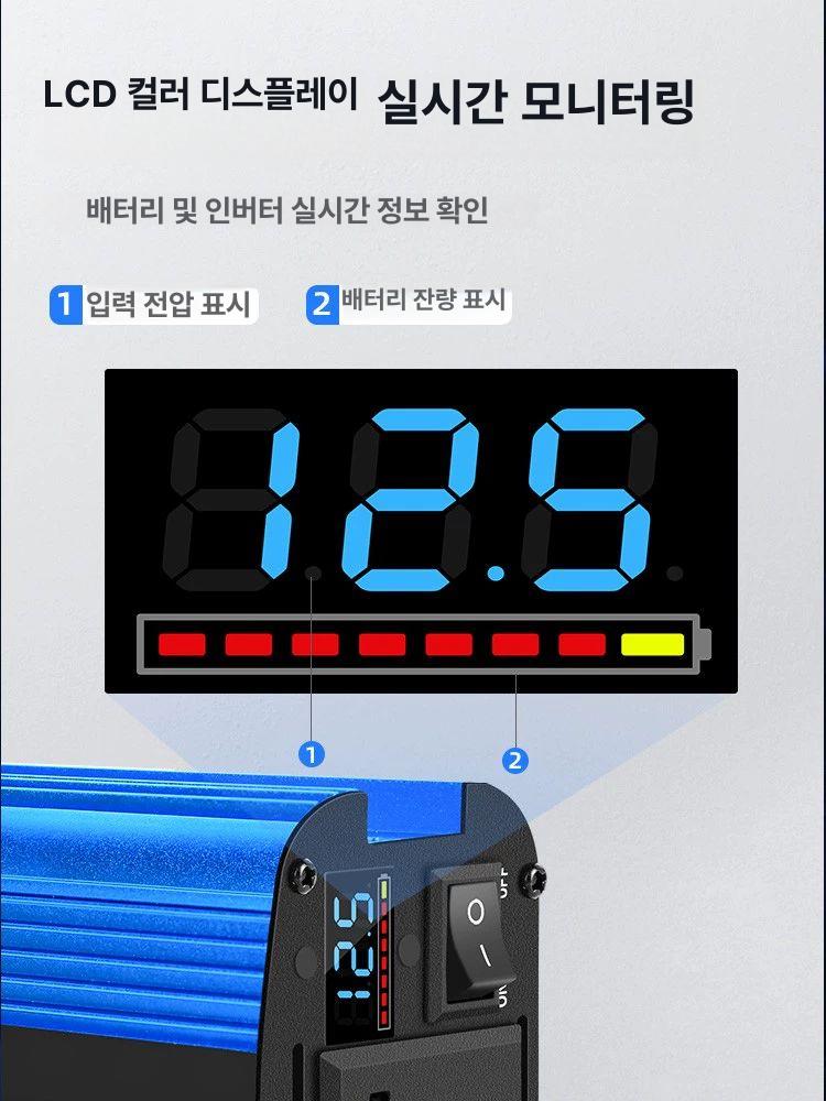 캠핑차량용인버터 순수정현파 차박 전압 캠핑 순수 배터리 - 상세 이미지 3