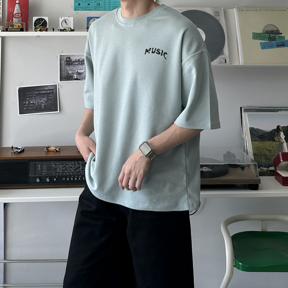 커플 반팔티 여름 8종 면 남자 오버핏 티셔츠 남자 반팔티 - 상품 이미지