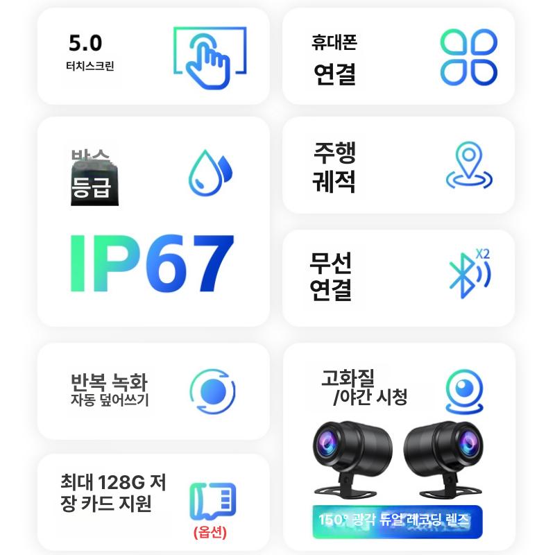 오토바이 네비게이션 블루투스 방수 휴대용 무선 인터콤 오토바이네비게이션 디스플레이 바이크 - 상세 이미지 3