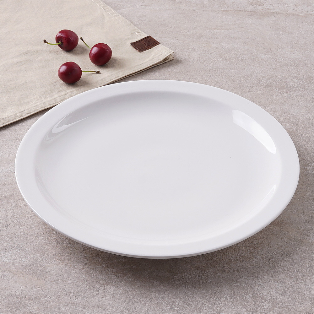 도리스 접시 타원 오벌 파스타 스테이크 카페 디저트 플레이트 25.7cm, 원형 - 상세 이미지 5