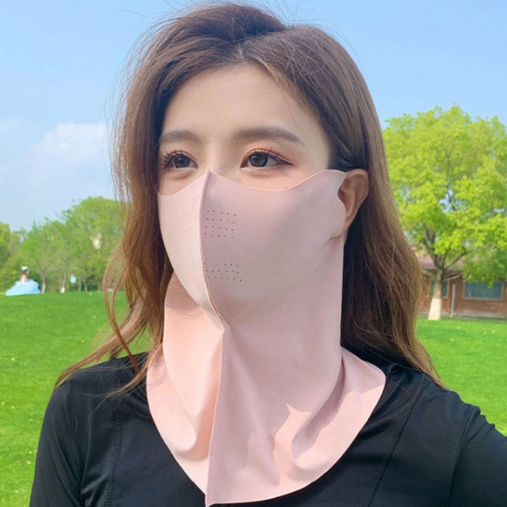 KC 자외선 차단 마스크 얼굴 햇빛 가리개 쿨마스크 골프 스포츠 쿨링 모자 - 상품 이미지