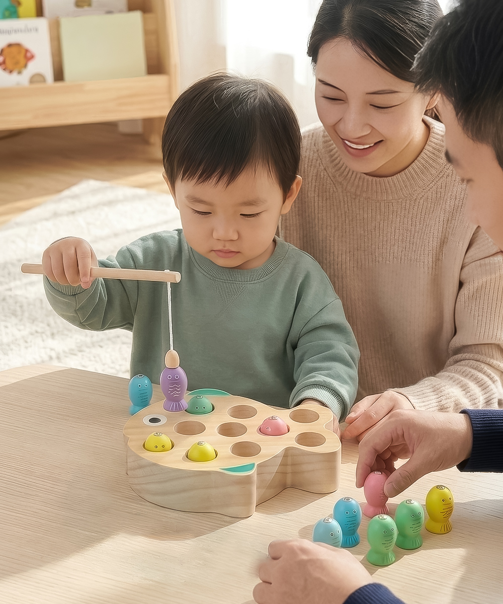 영유아 아기 유아 어린이집 유치원 교구 자석 원목 낚시 놀이 장난감 - 상세 이미지 3