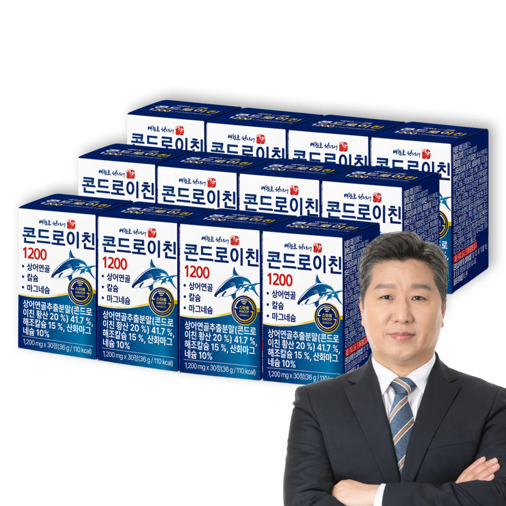 [명작] 배한호 원장의 명작 콘드로이친 1200 30정, 12개 - 상품 이미지