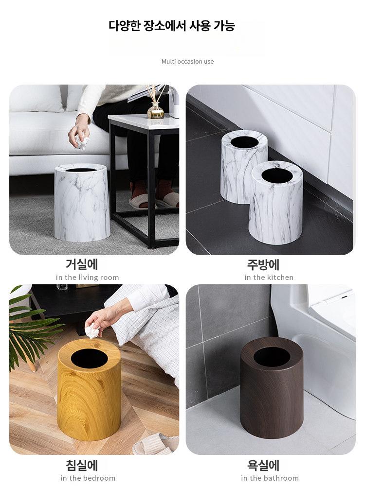 원형 휴지통 빈티지 대형 야외 철제 소화전 드럼통 대용량 철쓰레기통 사무실 업소용 라운드 - 상세 이미지 4