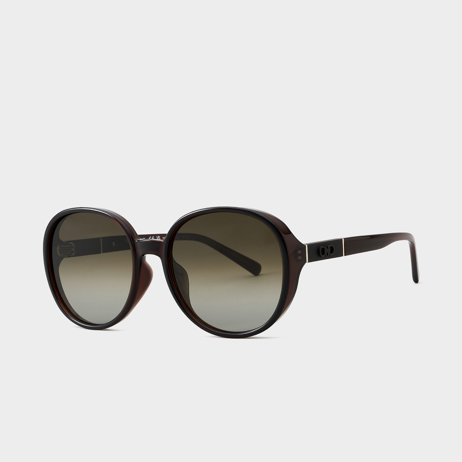 페라가모 선글라스 SF2054SLBK 라운드 오버사이즈 원형 뿔테 명품 FERRAGAMO - 상세 이미지 4