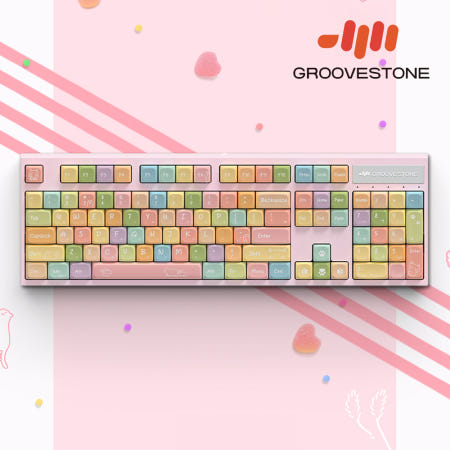 엠스톤 그루브스톤 GV10 키보드 젤리냥, 저소음 밀키축, 38g