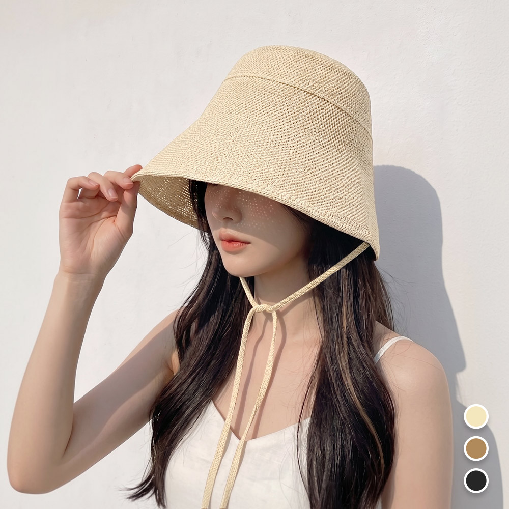 여름모자 라피아햇 라피아모자 메쉬버킷햇 - 상품 이미지