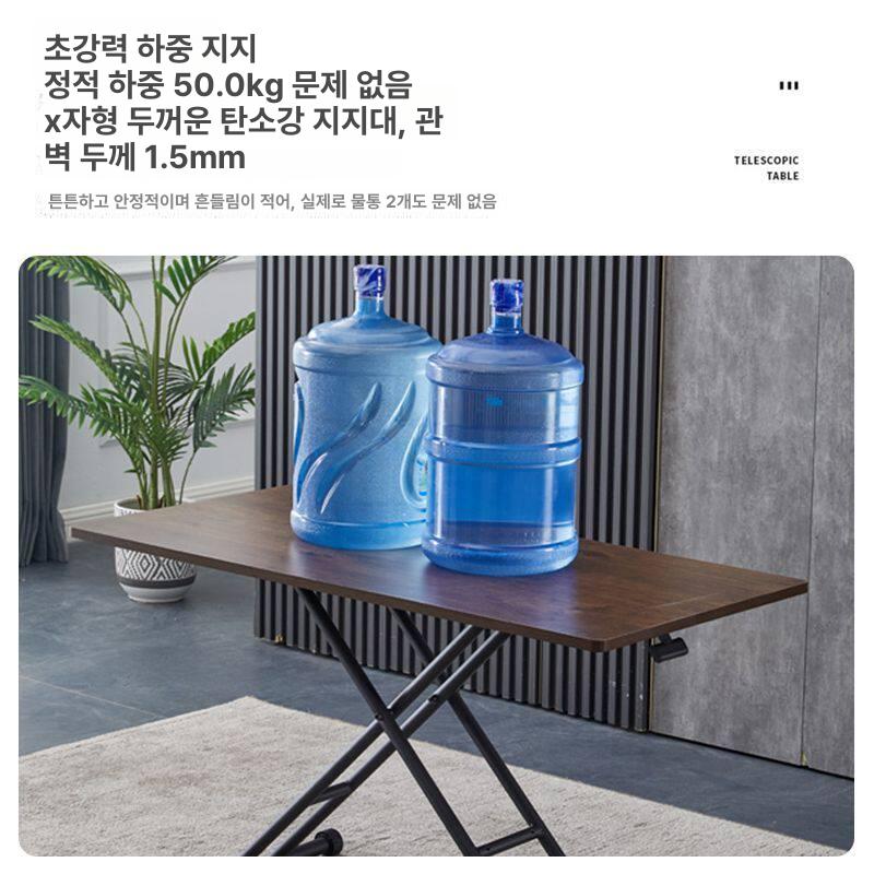 접이식 테이블 원목 높이조절 미니 각도 폴딩 탁자 사이드 책상 베드트레이 이동식 - 상세 이미지 2