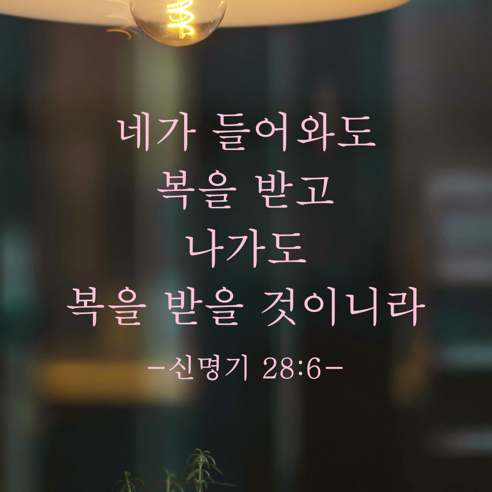 성경 구절 말씀 현관문 레터링 스티커 신명기 28장 6절 명조체 검정S 27x20.5cm - 상세 이미지 4