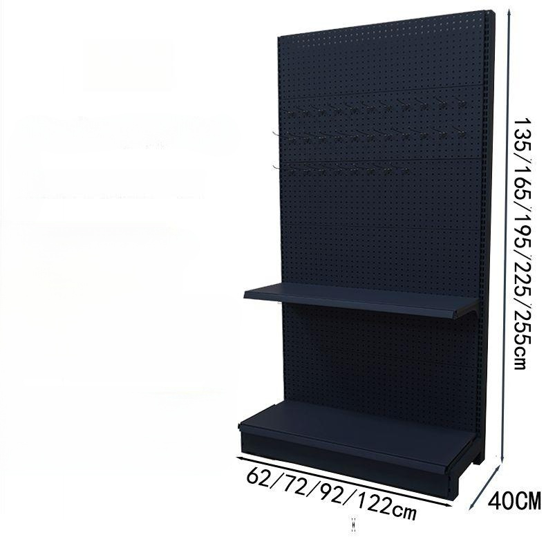 타공판 랙 매대 스탠드 걸이대 72x40x225cm 철제 선반 타공 액세서리 전시 소품 - 상품 이미지