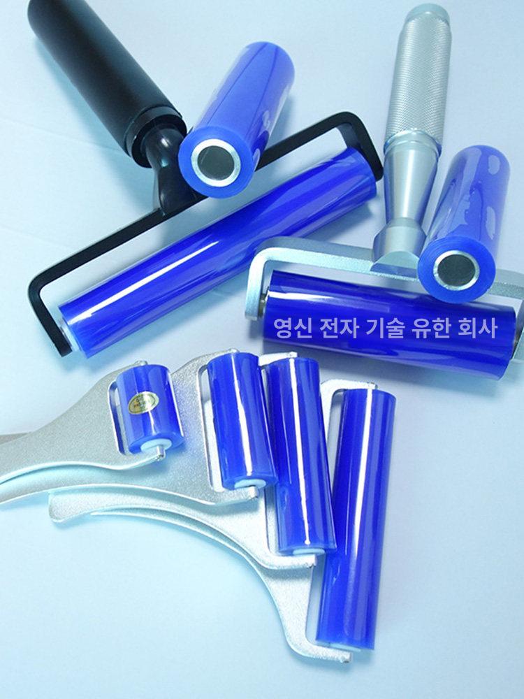 실리콘롤러 이물질 제거 정전기방지 티슈펜 롤러 이물질제거 먼지 납작자루 고무롤러 크린 - 상세 이미지 4