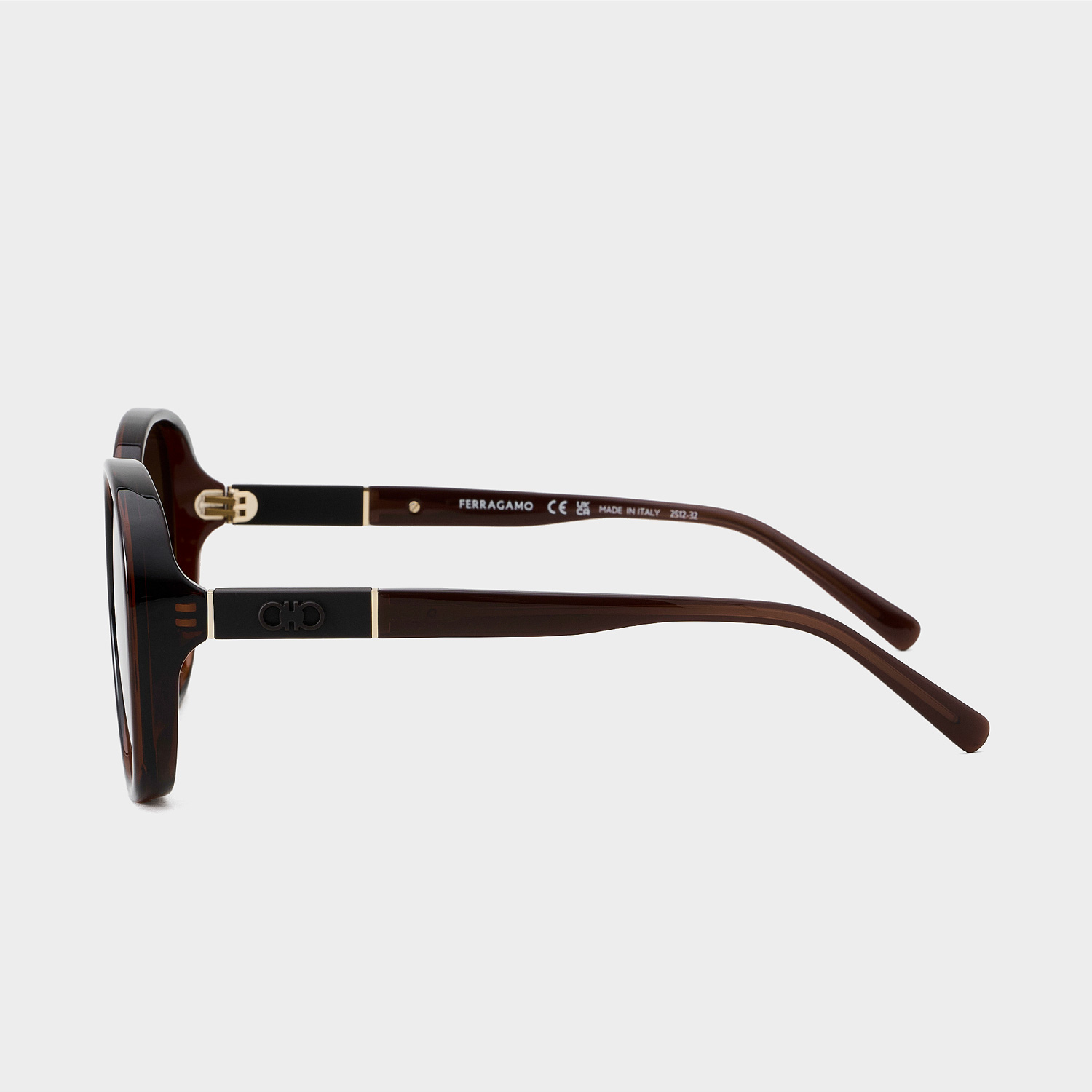 페라가모 선글라스 SF2054SLBK 라운드 오버사이즈 원형 뿔테 명품 FERRAGAMO - 상세 이미지 5