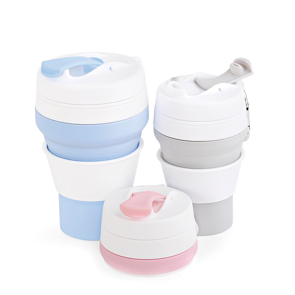 1+1 쏙접이 휴대용 접이식 실리콘 텀블러 350ml 이미지 6