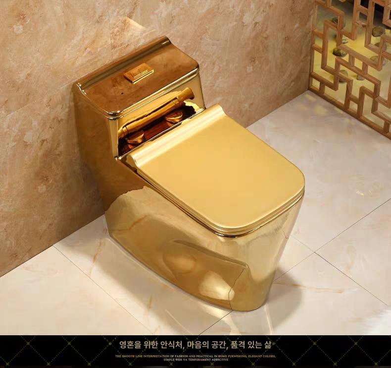 골드 좌변기 욕실 고급 양변기 컬러 빈티지 소용돌이 레스토랑 럭셔리양변기 프리미엄 카페 - 상세 이미지 2