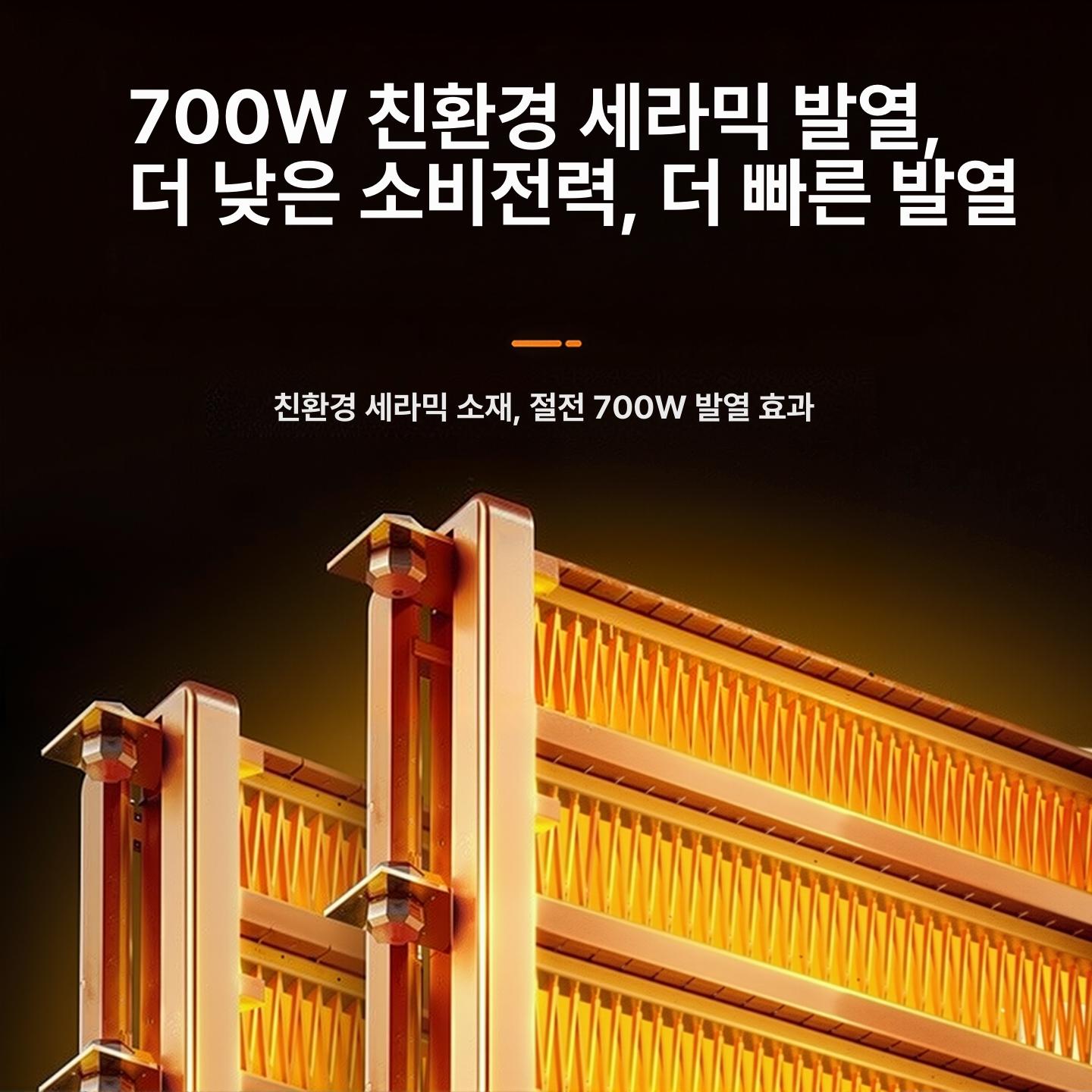탁상용 온풍기 사무실 미니 스탠드 난방기 가정용 캠핑 원룸 열풍기 탁상형 히터 - 상세 이미지 2