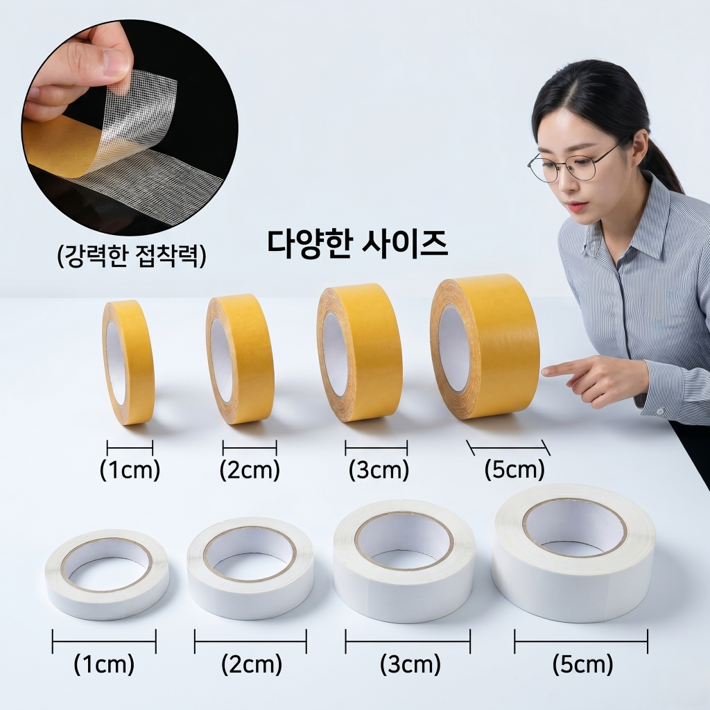 [초강력] 그리드 격자 강화 양면테이프 무타공 인테리어 카페트 고정 테이프 이미지 6