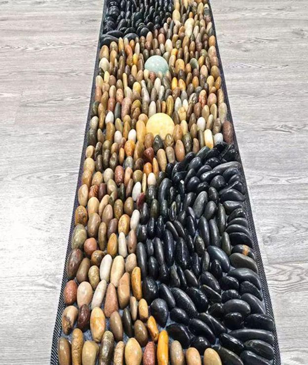 발지압매트 온열 발지압판 세운돌 패드 지압 조약돌 디지탈 지압판 실내 지압기 돌매트 - 상품 이미지