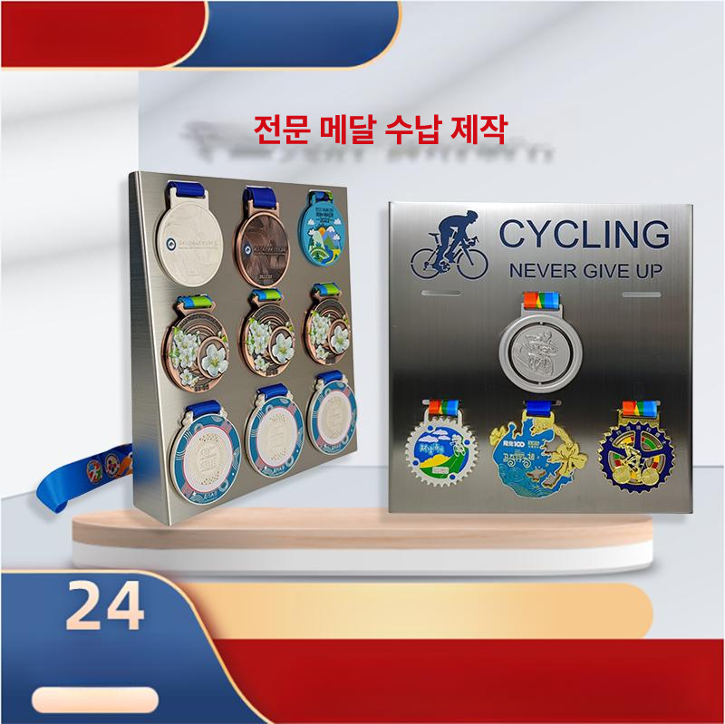 뱃지 액자 보관함 아크릴 벽걸이 거치대 러닝 스탠드 핀 동전 메달보관함 수납함 진열대 - 상세 이미지 2