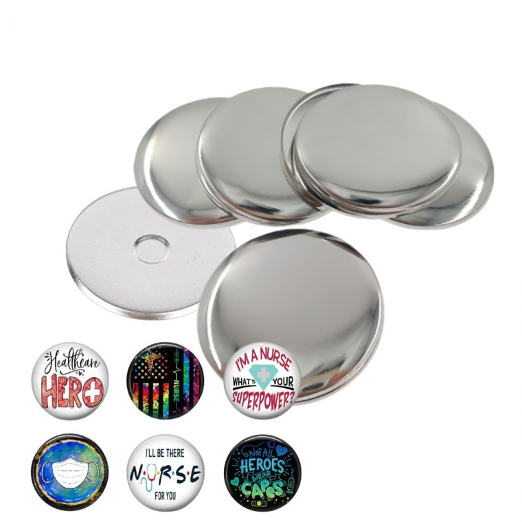 원형뱃지 58MM 자석형 핀버튼 키링 메탈 100개입 - 상품 이미지