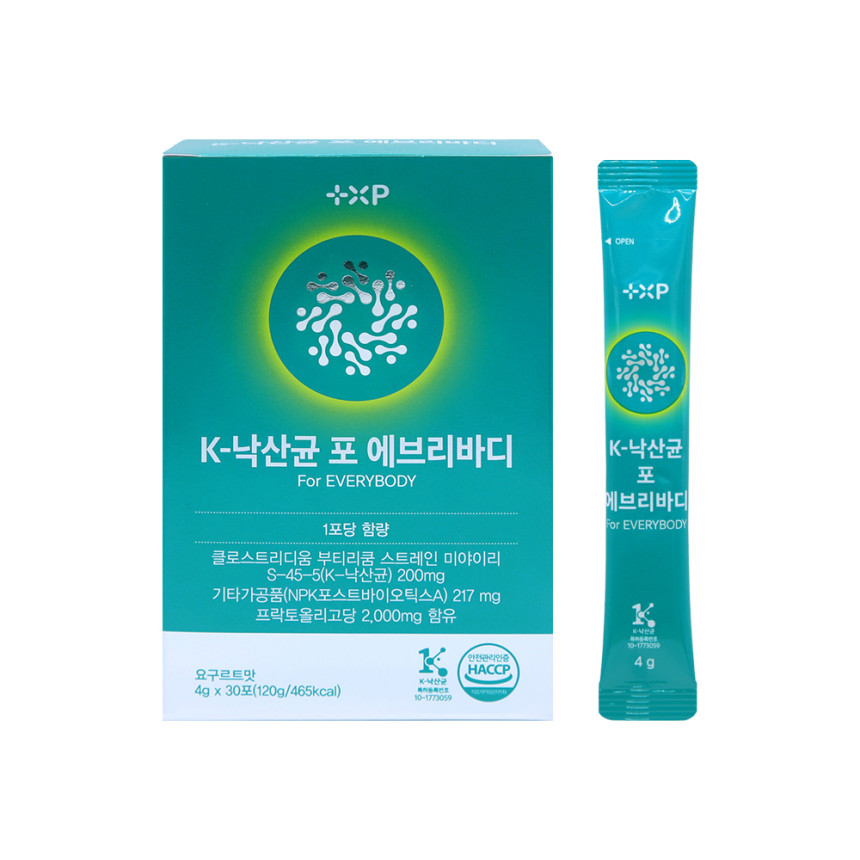 K낙산균 포 에브리바디 요구르트 맛 프로바이오틱스 유산균 30포