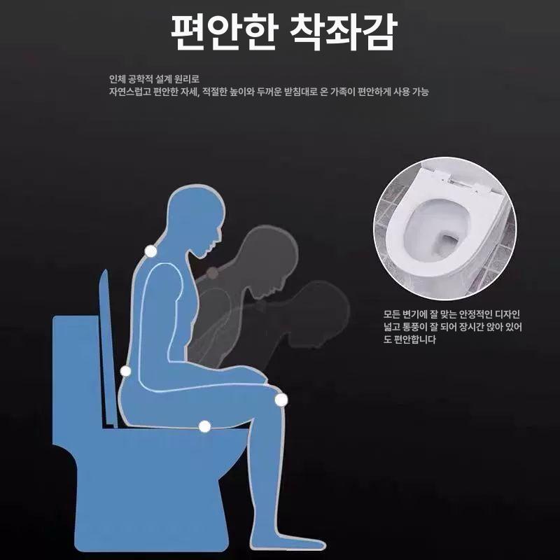 변기커버 화장실 공중 블랙 변기 카바 소형 호텔 시트 소음방지 외출 덮개 패드 - 상세 이미지 4