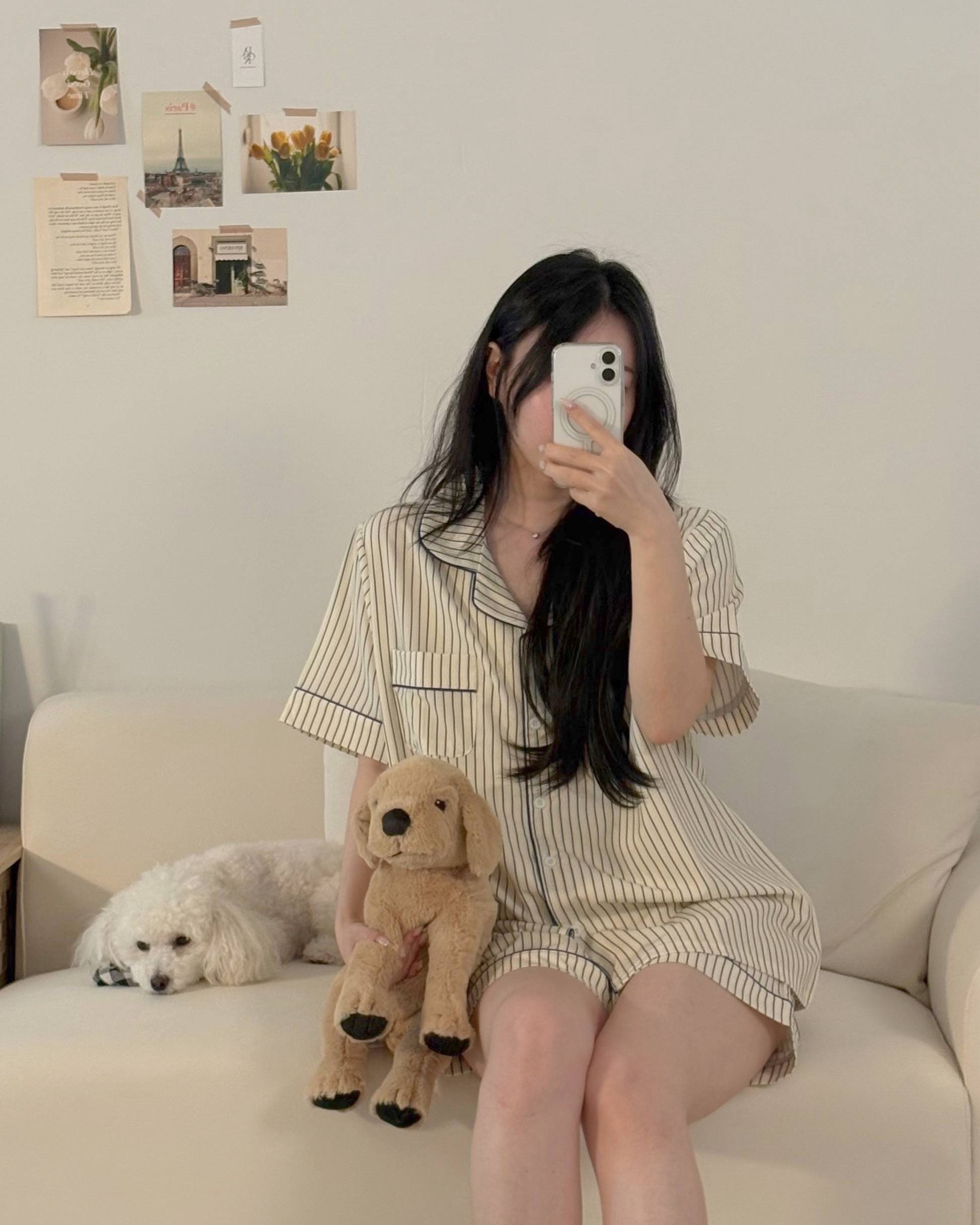 캔디팝 반팔/긴팔 세트 커플잠옷 빅사이즈 파자마 상품 이미지