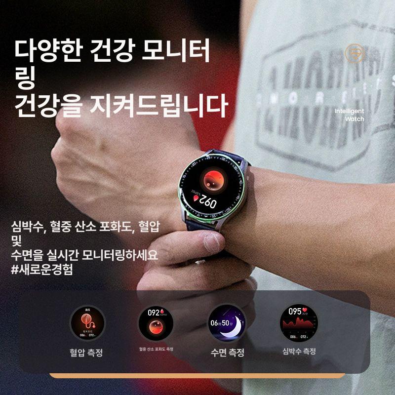 스마트워치 이어폰 내장 남성용 투인원 스포츠 시계 블루투스이어폰 녹음 웨어러블 코드 - 상세 이미지 4