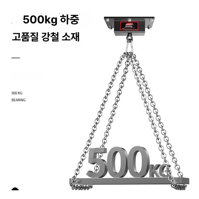 천장거치대 풀업바 샌드백 결합형 딥스바 고정식 홈트 헬스 겸용 장비 권투 검은색 운동 - 상세 이미지 3