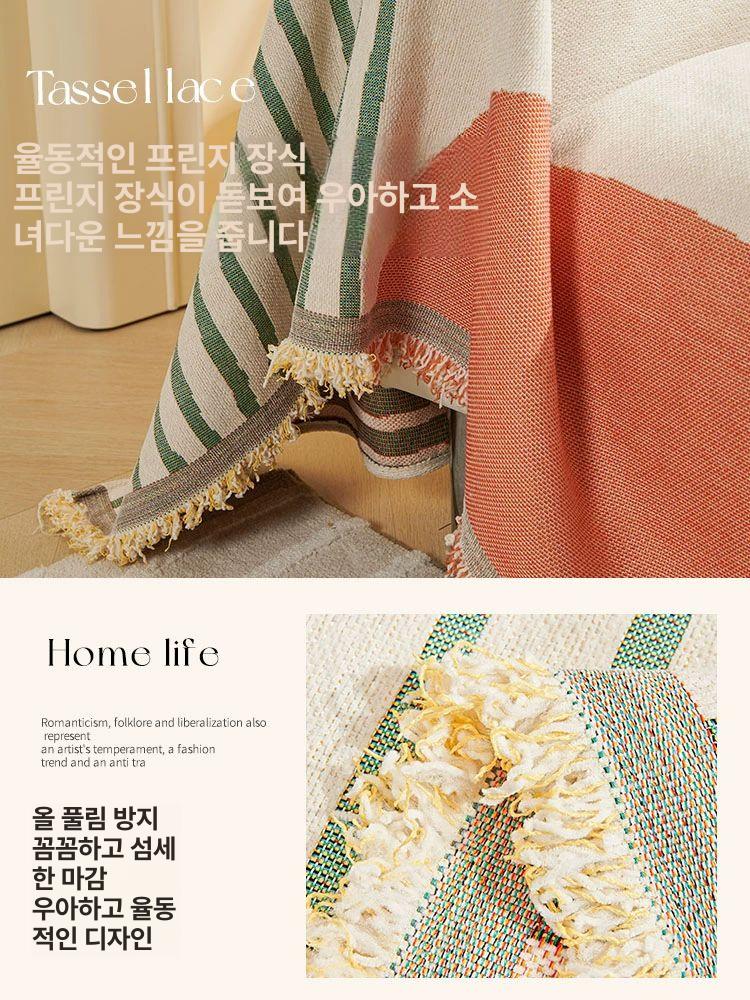 소파덮개 북유럽 소파 앤틱 여름 사계절 커버 시트 패브릭 쇼파 블랑캣 쇼파천갈이 매트 - 상세 이미지 3