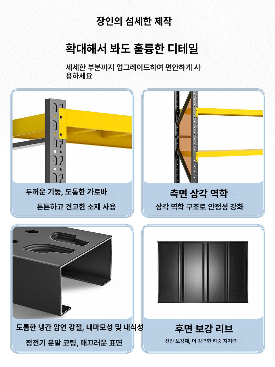 수납 선반 조립식 스테인리스 렉 주방 스텐 베란다 진열대 정리대 고릴라랙 메탈 스테인레스 - 상세 이미지 5