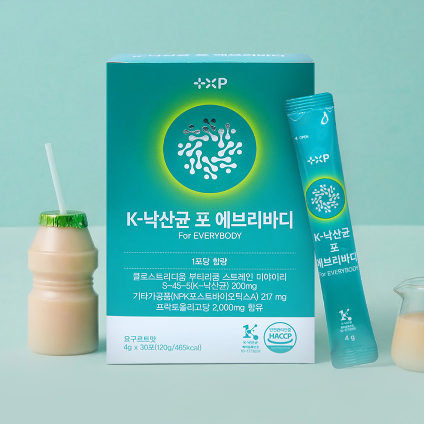K낙산균 포 에브리바디 요구르트 맛 프로바이오틱스 유산균 30포