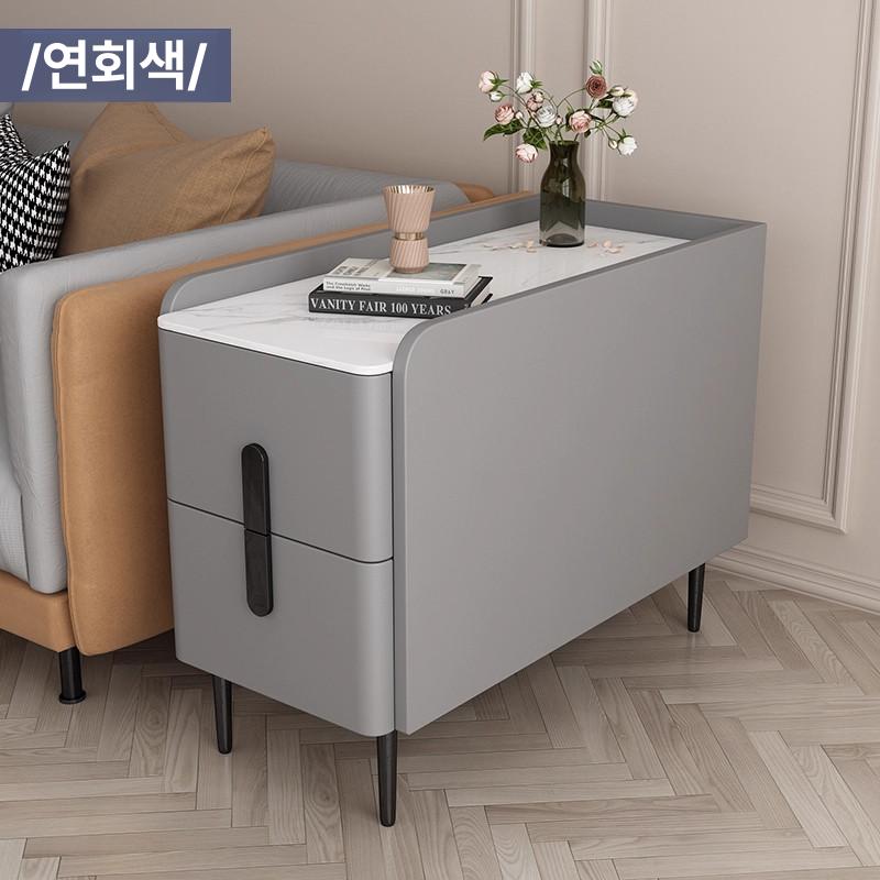 소파 틈새 협탁 원목 좁은 수납 사이드테이블 침실 서랍장 책상 침대옆 테이블 폭좁은 - 상세 이미지 2