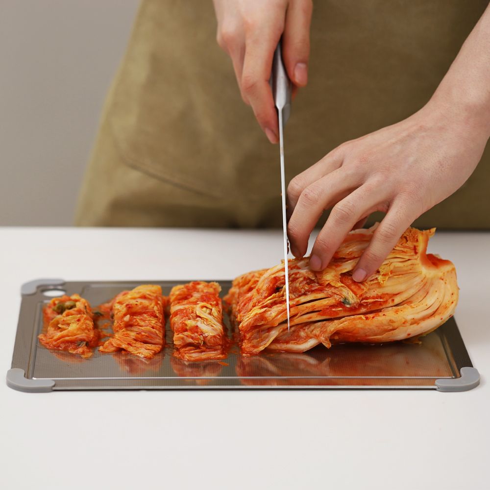 304 스텐 도마 이유식 스테인레스 도마 미니 스탠 칼집 칼자국 안나는 스텐 이미지 6