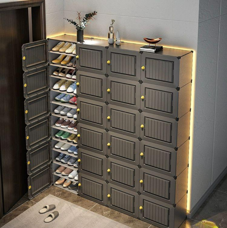 현관 신발장 수납함 플라스틱 보관함 정리대 미니 슈즈랙 야외 튼튼한 선반 신발수납함 신발 - 상품 이미지