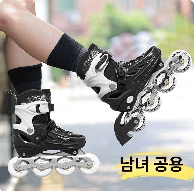 성인용 인라인스케이트 고급롤러브레이드 세트 롤러 레이싱 하드쉘블랙 스케이트 경량 인라인 - 상세 이미지 2