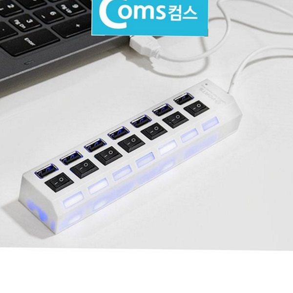 멀티포트 usb 허브 스위치 7 포트 usb 허브 데스크탑 노트북 - 상품 이미지